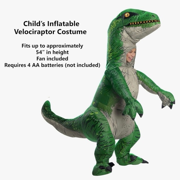 RUBIES Children’s Green Inflatable‎ Velociraptor Costume One Size | EUC - Picture 4 of 4
